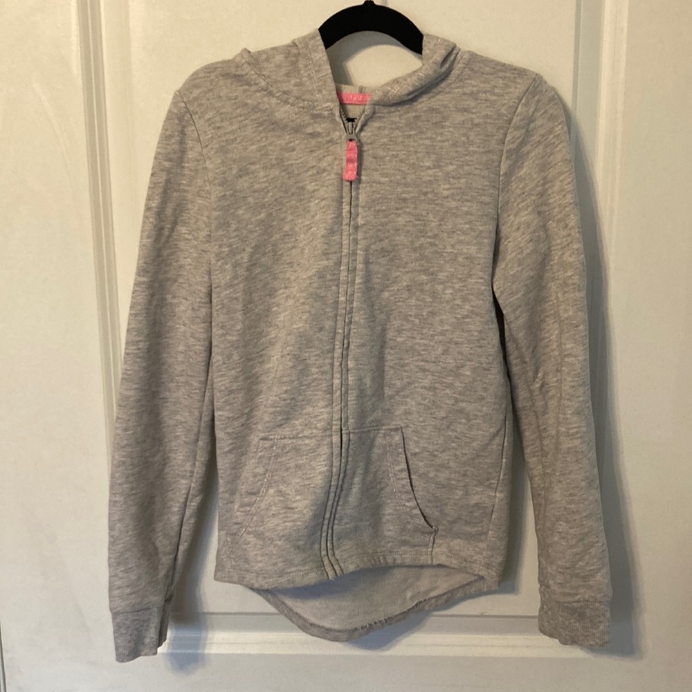 Jumping beans size 8 gray lightweight full zip hoodie